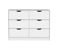 Basilea 4 Drawers Dresser, 2 Cabinets - White