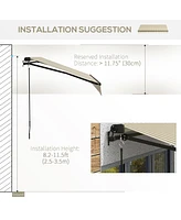 Retractable Awning Water & Uv Resistant, Adjustable Shade for Patios