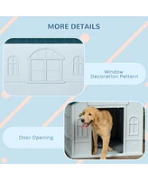 Streamdale Furniture Spacious, Weather-Resistant Dog House with Cute Window and Ez Assembly