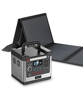 Alpha Digital Portable Power Station: 320W, 298Wh/93120mAh & 40W Solar Panel - Combo