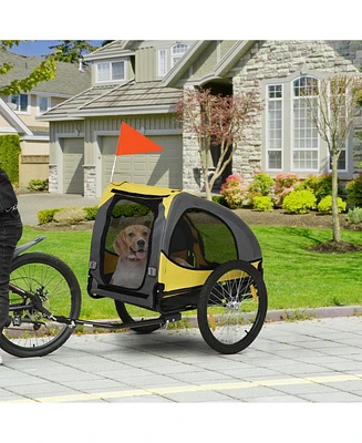 Simplie Fun Premium Pet Bike Trailer Secure, Ventilated, and Strong