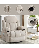 Massage Recliner Sofa with Usb and Cup Holders