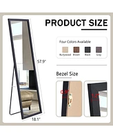 Streamdale Furniture Eco-Friendly Solid Wood Wall Mirror with Easy Assembly