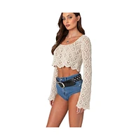 Edikted Women's Tessie Crochet Top