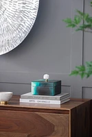 Bethany Green Jewelry Box with Geode Finial