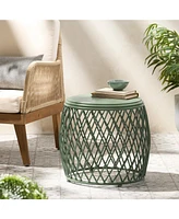 Stylish Lattice Accent Table for Indoor Decor and Parties