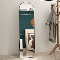 Premium Full-Body Mirror with Space-Saving Aluminum Frame