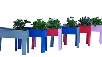 Spacious 3-Tier Galvanized Steel Planter with Vibrant Colors