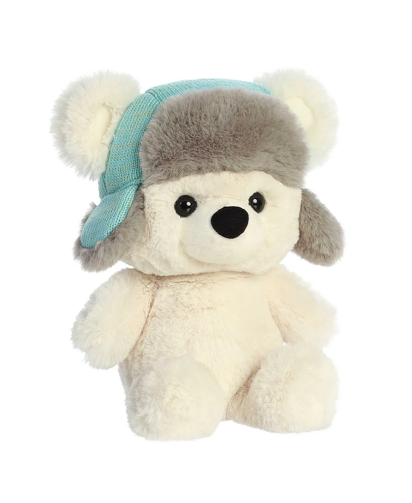 Aurora Medium Baby Bear Benny Holiday Festive Plush Toy White 10"