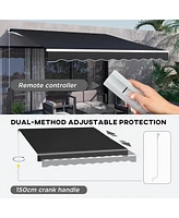 Streamdale Furniture Motorized Retractable Patio Awning Customizable Shade Protection