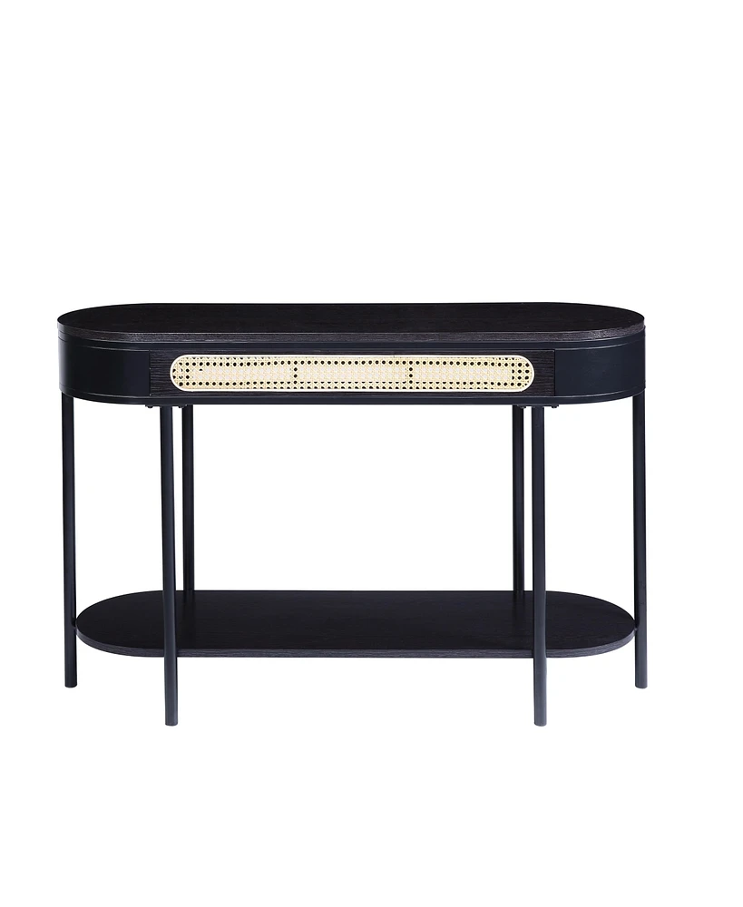 Simplie Fun Colson Sofa Table, Black Finish