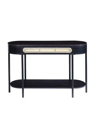 Simplie Fun Colson Sofa Table, Black Finish