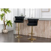 Simplie Fun Adjustable Swivel Bar Stools Set for Kitchen