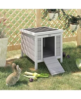 Simplie Fun Cozy Outdoor Rabbit Hutch for Pets Weatherproof, Durable, and Easy Access