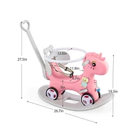 4-in-1 Rocking Horse Balance Bike, Ride-On, Rocking, and Balance Board