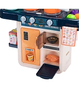 Streamdale Furniture Kids Pretend Play Kitchen Toy with Realistic Cooking Functions