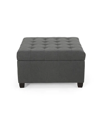 Simplie Fun Modern Ottoman with Storage | Plush Upholstery | Contemporary Waffle Stitch