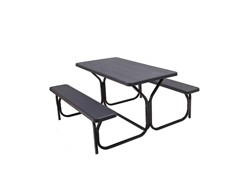 Slickblue Picnic Table Bench Set for Outdoor Camping