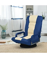 Costway 360-Degree Swivel Gaming Floor Chair with Foldable Adjustable