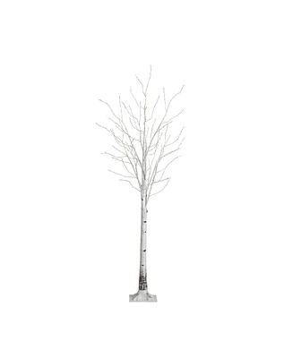 Nearly Natural 7ft. Pre-Lit Artificial White Birch Tree with 400 Warm White Led Lights