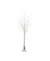 Nearly Natural 7ft. Pre-Lit Artificial White Birch Tree with 400 Warm White Led Lights