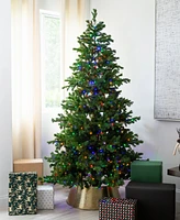 Nearly Natural 7.5ft. Pre-Lit Artificial California Spruce Christmas Tree with 1000 Color Changing Led Lights