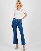 I.n.c. International Concepts Petite High-Rise Flare Jeans, Created for Macy's