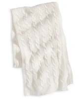 Style & Co Rib Edge Solid Cable Knit Scarf, Created for Macy's