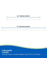 Kenney Twist Fit No Tools Shower Curtain Rod, 42-72"