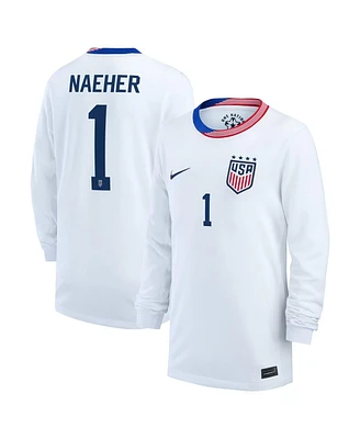 Nike Big Boy's and Girl's Alyssa Naeher White Uswnt 2024 Home Replica Long Sleeve Jersey