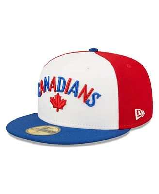 New Era Men's White Vancouver Canadians Blue Theme Night 59FIFTY Fitted Hat