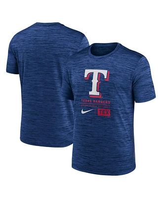 Nike Men's Royal Texas Rangers Large Logo Velocity T-Shirt