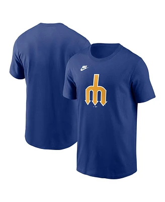 Nike Men's Royal Seattle Mariners Cooperstown Collection Team Logo T-Shirt