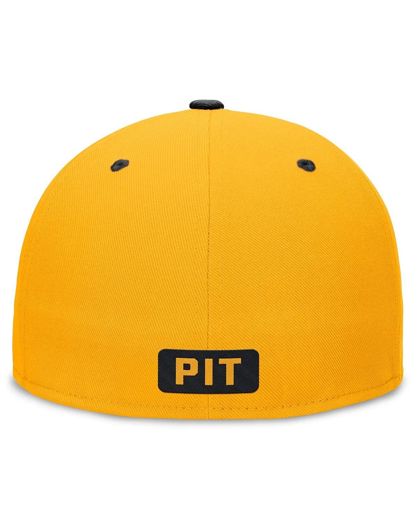 Nike Men's Gold/Black Pittsburgh Pirates City Connect True Fitted Hat