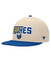 Fanatics Men's Cream/Royal Buffalo Sabres Goalaso Snapback Hat