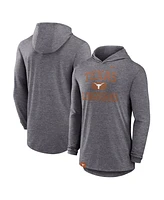 Nike Men's Heather Gray Texas Longhorns Blitz Hoodie Long Sleeve T-Shirt