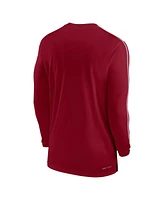 Nike Men's Alabama Crimson Tide 2024 Sideline Coach Uv Performance Long Sleeve T-Shirt