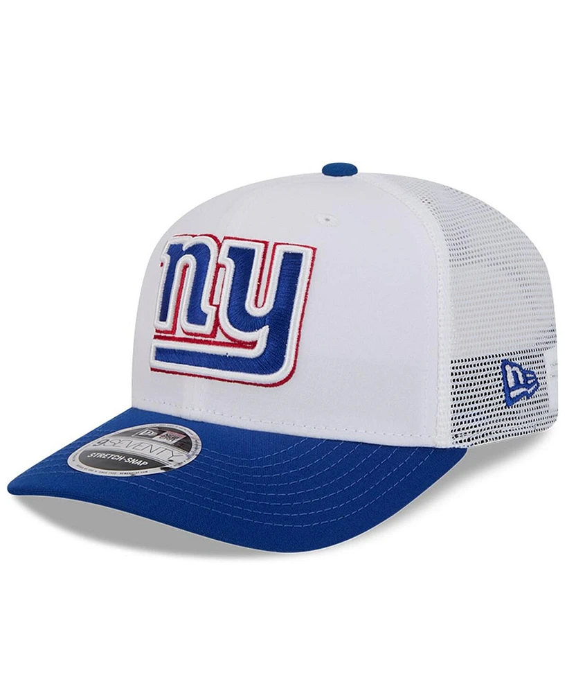 New Era Men's White/Royal New York Giants 2024 Nfl Training Camp 9SEVENTY Trucker Hat