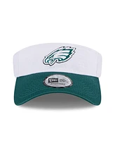 New Era Men's White/Midnight Green Philadelphia Eagles 2024 Nfl Training Camp Adjustable Visor