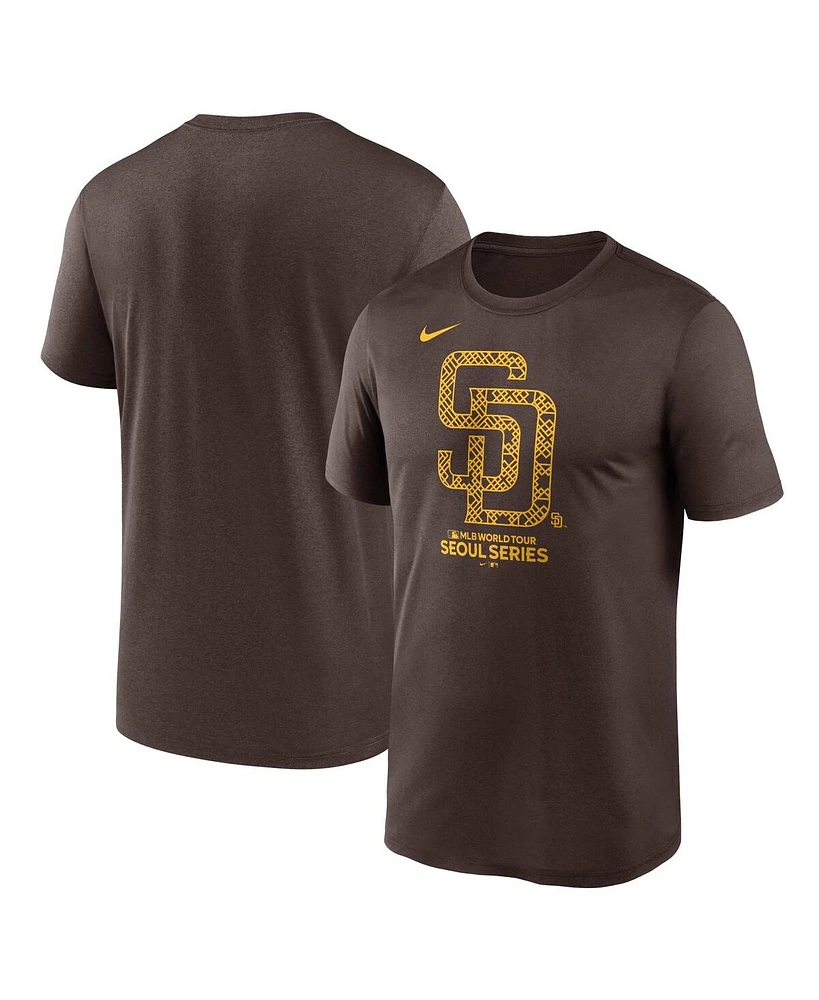 Nike Men's Brown San Diego Padres 2024 Mlb World Tour Seoul Series Legend Performance T-Shirt