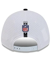 New Era Men's White/Black Las Vegas Raiders 2024 Nfl Training Camp 9FORTY Adjustable Hat