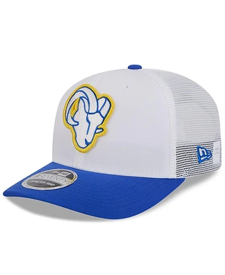 New Era Men's White/Royal Los Angeles Rams 2024 Nfl Training Camp 9SEVENTY Trucker Hat