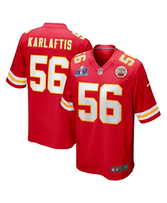 Nike Men's Red George Karlaftis Kansas City Chiefs Super Bowl Lviii Game Jersey