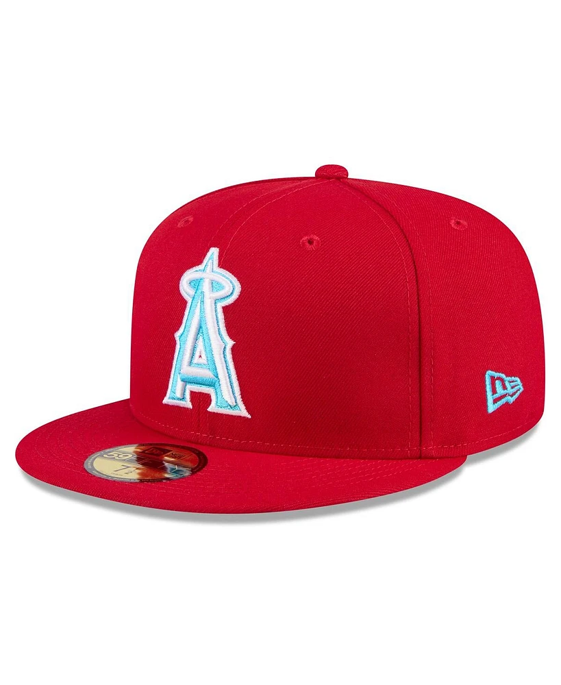 New Era Men's Red Los Angeles Angels 2024 Father's Day 59FIFTY Fitted Hat