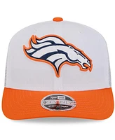 New Era Men's White/Orange Denver Broncos 2024 Nfl Training Camp 9SEVENTY Trucker Hat