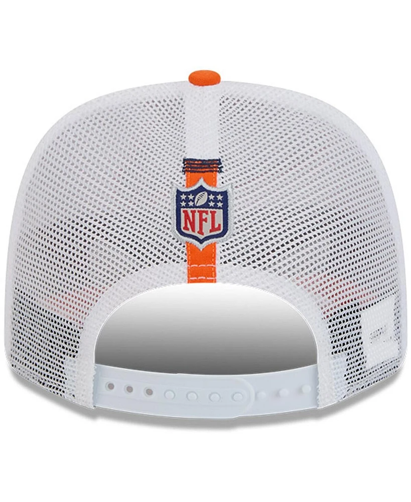 New Era Men's White/Orange Denver Broncos 2024 Nfl Training Camp 9SEVENTY Trucker Hat