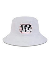 New Era Men's White Cincinnati Bengals 2024 Nfl Training Camp Stretch Bucket Hat