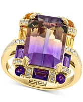 Effy Multi-Gemstone (7-3/4 ct. t.w.) & Diamond (1/8 ct. t.w.) Ring in 14k Gold