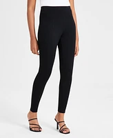 Bar Iii Women's High-Waist Seamed Ponte-Knit Leggings, Created for Macy's