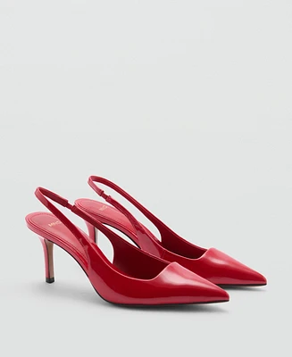 Mango Women's Patent Leather-Effect Heeled Shoes